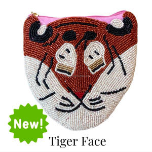 Handmade Beaded Embroidery Tiger Coin Purse Seed Beads Zipper <b>Wallet</b> Custom Gift Designer Fashion Luxury Compact Unisex - Product Image 2