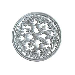 Skies Trader Salvamanteles Redondo de Hierro Fundido con Cadena, Soporte Industrial de Metal Resistente al Calor para Ollas y Sartenes Calientes - Product Image 2