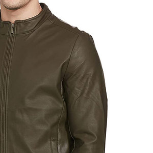 Veste en cuir pour homme, dernière collection, respirante, décontractée, hiver, teinte unie, qualité supérieure, légère, vente en gros - Product Image 3