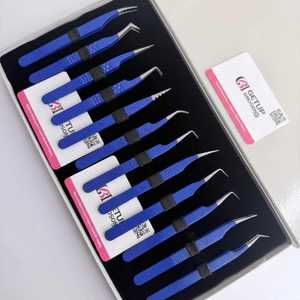 Pince à épiler antistatique et antimagnétique en acier inoxydable de haute qualité, revêtement en poudre, différentes pointes, kit pour cils - Personnalisation - Product Image 5