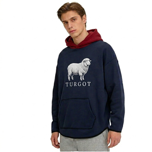 Sweat à capuche oversize 100 % coton avec logo personnalisé en strass, épaules tombantes, style streetwear, confortable, durable, tenue tendance - Product Image 5