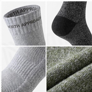 NORTH APPROACH Crew <b>Socks</b> Wool Nylon <b>Thick</b> <b>Winter</b> Hiking Outdoor Sports Solid Color Adults Knitted <b>Socks</b> - Product Image 4