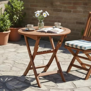 <b>Foldable</b> Lightweight Modern Solid Acacia Wood Side <b>Table</b> for Hotel Garden Coffee Balcony Outdoor Furniture-Factory Wholesale - Product Image 1