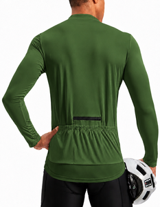 FuturesKing Intl. Men's White <b>Long</b> <b>Sleeve</b> Cycling <b>Vest</b> Anti-UV Polyester Silk Screen Printed Quick Dry Breathable Bike Base - Product Image 6