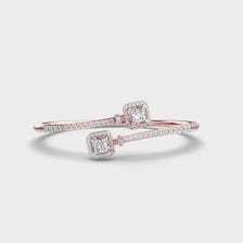 สร้อยข้อมือเพชรเจ้าหญิงทรงเหลี่ยมแบบปลูกในห้องปฏิบัติการ |   ทองคำ 14K สีเหลือง - Product Image 6