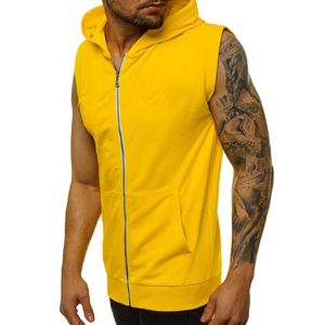 Hoodie sans manches flexible pour homme, idéal pour la gym, confortable, vêtements de sport, tenue athlétique - Product Image 3
