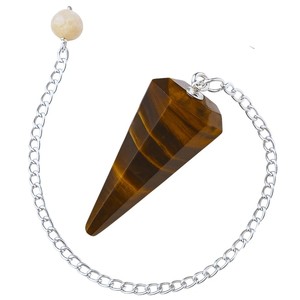 ลูกตุ้มคริสตัลไทเกอร์อายทรงกรวยขัดเงาแกะสลักอย่างสวยงาม อุปกรณ์ดาวซิ่งสำหรับบำบัดพลังงาน ขายส่ง คุณภาพเยี่ยม - Product Image 5