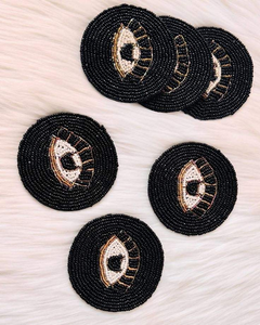 Stylish Handcrafted <b>Beaded</b> Embroidery <b>Coaster</b> for Modern Homes Traditional Embroidered <b>Beaded</b> <b>Coaster</b> for Dining and Living Room - Product Image 5