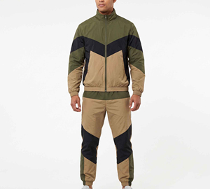 Nueva Colección 2026 Conjunto Deportivo Cortavientos de Forro Polar Tejido para Hombre, Corte Regular, Transpirable, de Secado Rápido, 100% Nylon Teñido - Product Image 1