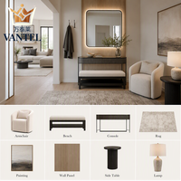 Ensemble de meubles d'entrée sur mesure Vantel OEM avec armoire à chaussures et banc pour projets de villas et d'appartements