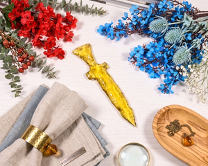 Espada de Cristal de Citrino Amarillo, Decoración para el Hogar, Cuchillo Decorativo de Cristal, Escultura de Cristal Hecha a Mano, Regalo Energético de Feng Shui, Coleccionable - Product Image 2