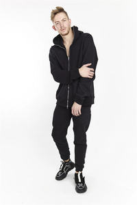 <b>Black</b> <b>zipper</b> <b>hoodie</b> Custom <b>Zipper</b> <b>Hoodie</b> Oversized Heavyweight Fleece Unisex Streetwear Sweatshirt OEM ODM Wholesale Manufactur - Product Image 6