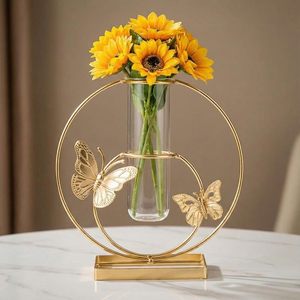 Metal Decorative <b>Vase</b> <b>Gold</b> Finish Premium Tabletop <b>Vase</b> for Living Room Kitchen and Dining Table Decor - Product Image 1