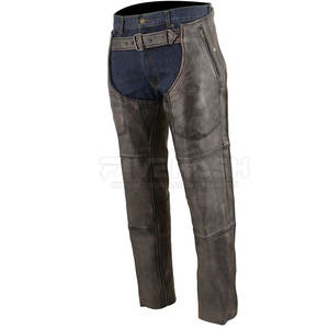 Chaps en cuir respirant pour usage extérieur, décontractés, lavés, très demandés pour hommes - Product Image 6