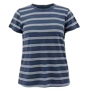 เสื้อยืดผู้หญิง เสื้อยืดผ้าฝ้าย เสื้อยืดผู้หญิงรุ่นใหม่ล่าสุด ราคาโรงงาน เสื้อยืดผู้หญิง 100% ผ้าฝ้ายเจอร์ซีย์ ระบายอากาศได้ดี ใส่ได้ทุกฤดู - Product Image 1