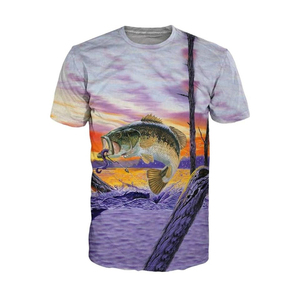 Camiseta de Pesca de Primera Calidad, Sublimación Personalizada, Mangas Cortas, Ropa de Pesca Específica para Pescadores, Camisetas de Pesca de Alto Rendimiento - Product Image 1