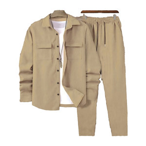 Ensemble survêtement unisexe en molleton 100 % coton, coupe oversize, avec logo 3D, fermeture éclair intégrale, poids moyen, pour l'hiver - Product Image 1