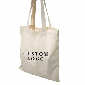Custom Logo Canvas <b>Bag</b> Plain Canvas Shoulder <b>Bag</b> for Promotion Reusable Grocery Shopping <b>Bag</b> with Personalized Logo - Product Image 1