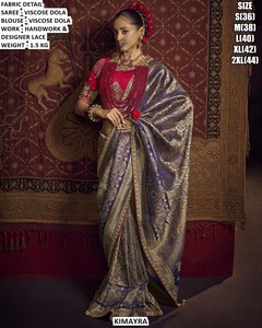 ผ้าส่าหรีเอเมอรัลด์รอยัล - Product Image 4
