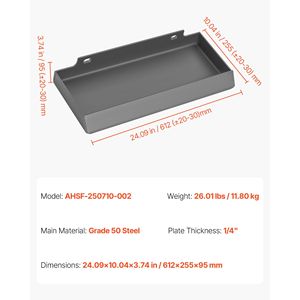 Piastra di Montaggio Universale 1/4 per Skid Steer con Bulloni Facili da Montare, in Acciaio Resistente, Capacità di Carico 1500 libbre, Componente Essenziale del Motore - Product Image 4