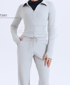 Pantalones de Yoga de Pierna Recta con Cintura Elástica, de Forro Polar a Cuadros para Invierno, Transpirables, de Secado Rápido, Cómodos y Elásticos - Product Image 6