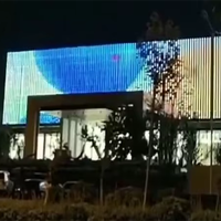 Pantalla LED de Malla Permanente P100 IP67 Resistente al Agua, 12V, Pantalla de Rejilla Duradera para Fachadas de Edificios, Iluminación Exterior