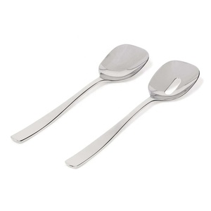 Salade lavable au lave-vaisselle or mat outil de creusement look ensemble de serveur de salade avec poignée suspendue de styliste Unique serveur de salade - Product Image 3