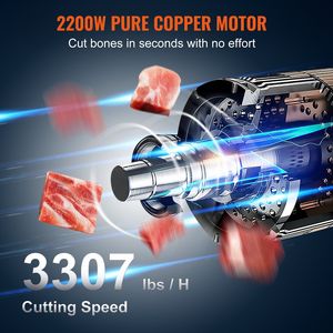 Sega a Nastro Elettrica Commerciale 2200W in Acciaio Inox per Carne e Ossa, Piano di Lavoro 62x52 cm, per Lavorazione Carni - Product Image 3