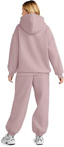 Customizable Girls Cozy Hoodie and Trouser <b>Set</b> Soft Fabric Warm Tracksuit Comfortable Stylish Loungewear for Winter Bulk Sales - Product Image 4