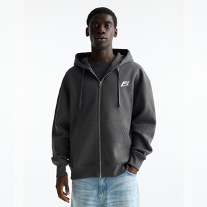 Sudaderas con capucha para hombre al por mayor, extragrandes, personalizables, lisas, de algodón 100% de alto gramaje y grueso, con cremallera, estilo casual de felpa, con logotipo frontal - Product Image 1