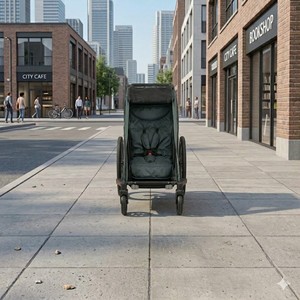 Remorque vélo pliable TC-2024S avec auvent pour bébé, cadre en aluminium léger, ceinture de sécurité - Product Image 3