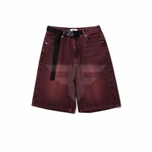 Shorts de Mezclilla de Alta Calidad, Personalizados, de Cintura Media, con Estampado, de Secado Rápido, con Cierre de Cordón, Estilo Hip Hop, Moda Urbana, Casual - Product Image 1