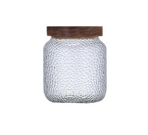 Frascos pequeños de vidrio con tapas herméticas, contenedor para café con tapa de madera, recipiente de vidrio para despensa para granos, arroz y azúcar - Product Image 5