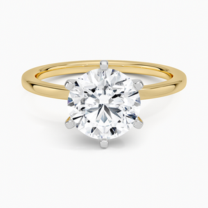 Elegant 14K White Gold Six-Prong Solitaire Ring with Timeless Luxury and Brilliant Solitaire Beauty - Product Image 3