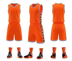Best Basketball Uniform Sets Anti-bacterial Men's Breathable Quick Dry Basketball Jersey And Shorts Sets - Product Image 4