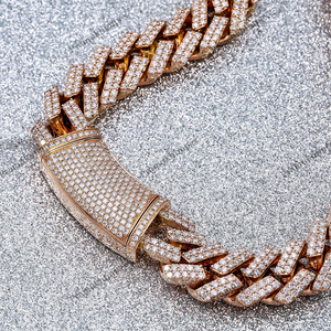 13MM 22 Inches Iced Cuban Link <b>Chain</b> 925 Sterling Silver Yellow <b>Gold</b> Plated Men's <b>Extended</b> Clasp Hip Hop Thick Miami Luxury - Product Image 3