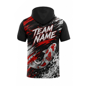 เสื้อฮู้ดน้ำหนักเบาแบบกำหนดเอง แขนครึ่ง 100% โพลีเอสเตอร์ ชุดทีม OEM พร้อมชื่อและหมายเลข ชุดกีฬาสำหรับการฝึกซ้อม - Product Image 2