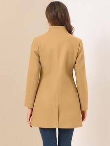 Abrigo Largo Informal Ligero y Ecológico para Mujer, 100% Poliéster, Cuello Alto, Forro de Satén, Abrigo de Invierno Personalizado - Product Image 6