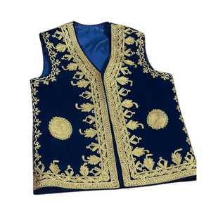 เสื้อกั๊ก Afghani สำหรับผู้ชายเสื้อโค้ทแบบปักลายสำหรับผู้ชายเสื้อผ้าแนวชนเผ่าขนาดมาตรฐานส่งออกคุณภาพเยี่ยม - Product Image 1