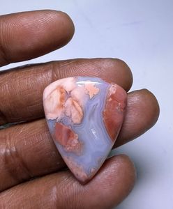 High Quality Natural Cotton Candy Agate Cabochon Loose Gemstone Jewelry Making Material - Product Image 4