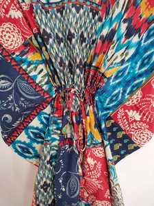 Vestido Kaftan Boho de Algodón Indio Hecho a Mano, Ropa de Playa Cómoda - Product Image 3