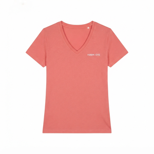 Hawk Eye Women's V-<b>Neck</b> T-Shirt Short Sleeve Solid Color Casual Cotton <b>Top</b> Spring Summer Wear - Product Image 5