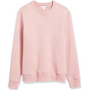 Sweat-shirt à col rond rose uni pour homme, manches régulières, tricoté, respirant, idéal pour l'automne, en promotion - Product Image 1