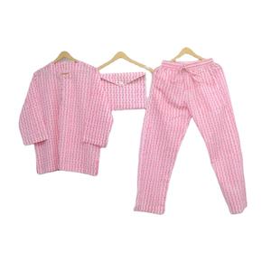 Conjunto de pijama de traje de noche indio para mujer, pijama de algodón con estampado Floral elegante para adultos, ropa de dormir suelta para el verano - Product Image 1