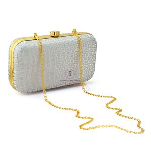 Magnifique sac à main brodé ethnique pour femme, pochette de soirée avec chaîne détachable pour femmes - Product Image 3