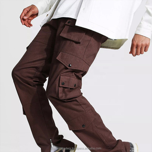 Pantalon Cargo utilitaire décontracté avec plusieurs poches brodé vierge personnalisé pour hommes haute qualité 100% coton imperméable coupe-vent pour hommes - Product Image 2
