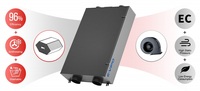 Ventilation d'air frais résidentielle montée au plafond avec contrôle WIFI TUYA, filtre HEPA, récupérateur ERV, ventilation à récupération de chaleur