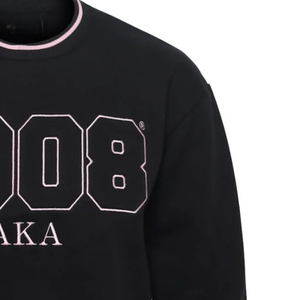   Sudadera Negra con Diseño 3D 1908 para Mujer, Bordada, Cuello Redondo, Felpa Suave, Manga Larga, Informal, Universitaria, de Invierno - Product Image 2