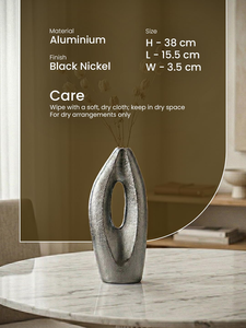 Florero Moderno y Elegante de Aluminio Premium para Decoración del Hogar, Sala de Estar u Oficina, Ideal para Arreglos Florales Secos - Product Image 5