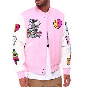 Veste universitaire unisexe personnalisée style hip-hop streetwear, respirante, coupe-vent, écologique, chauffante, hiver, brodée, type Letterman - Product Image 5